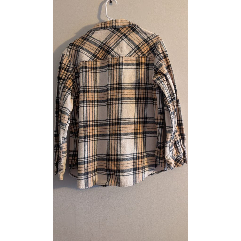 Sanctuary Women's Plaid Button Down Shirt XS Beige Black - Picture 6 of 7